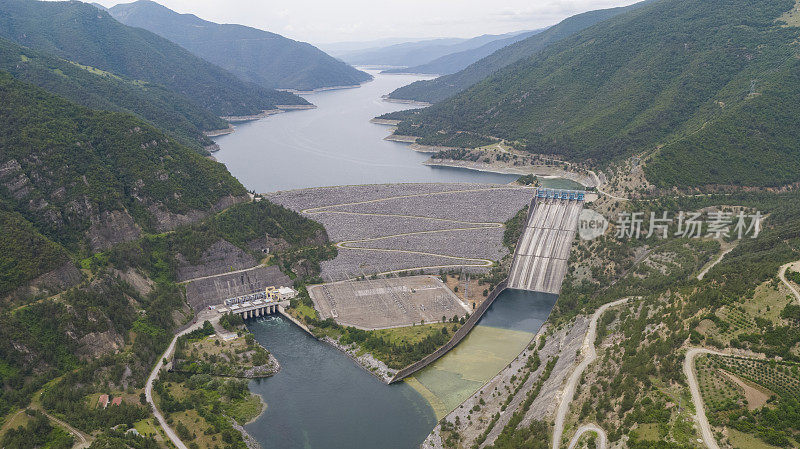 Aerial view of Altınkaya Hydroelectric Dam, Samsun-TURKIYE